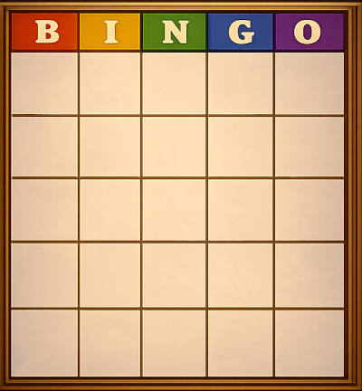 Bingo Escape bingo card